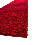 Shaggy rug Swirls Dark Red