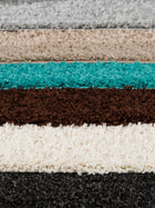 Shaggy rug Swirls Brown