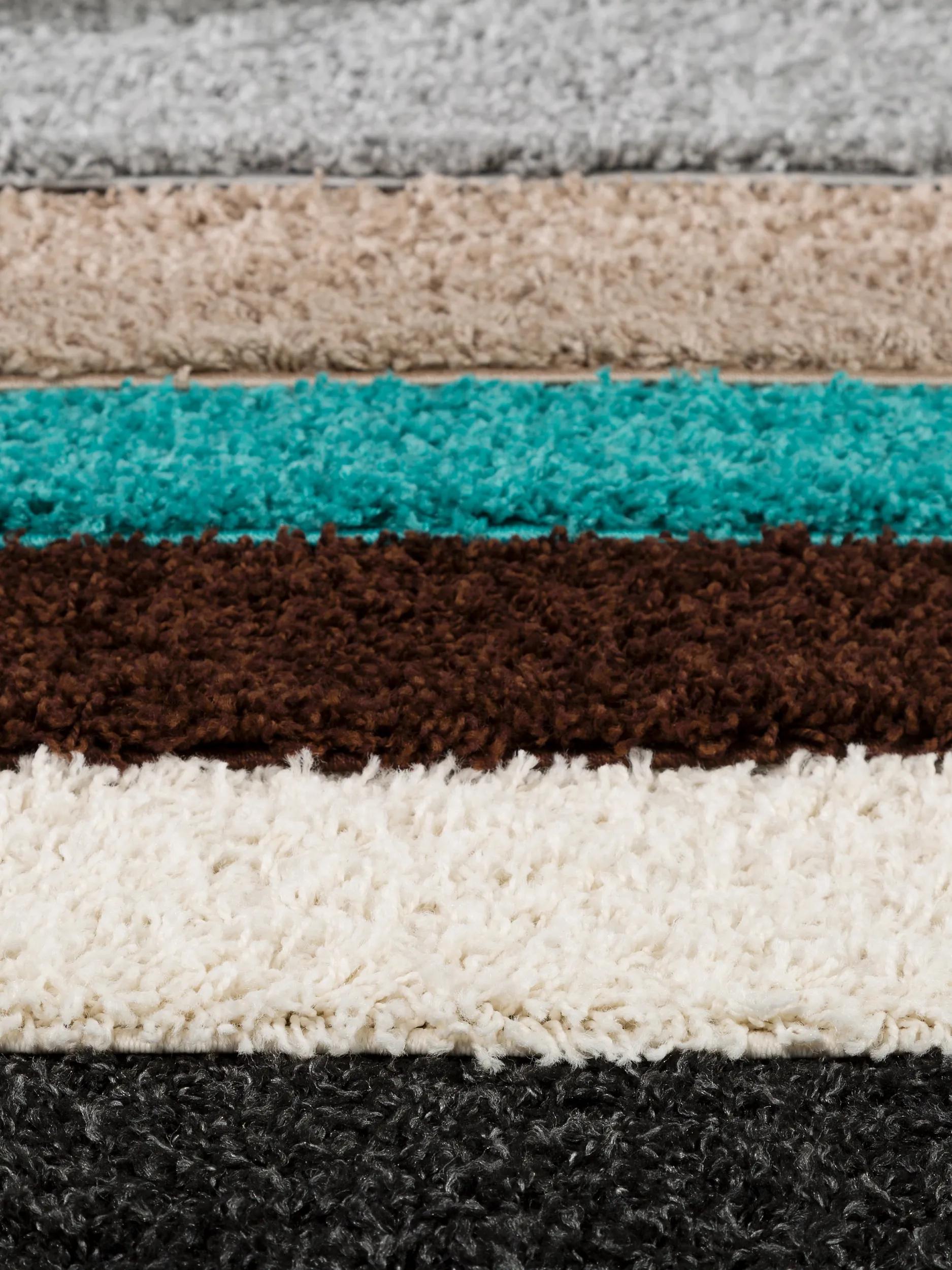 Shaggy rug Swirls Brown