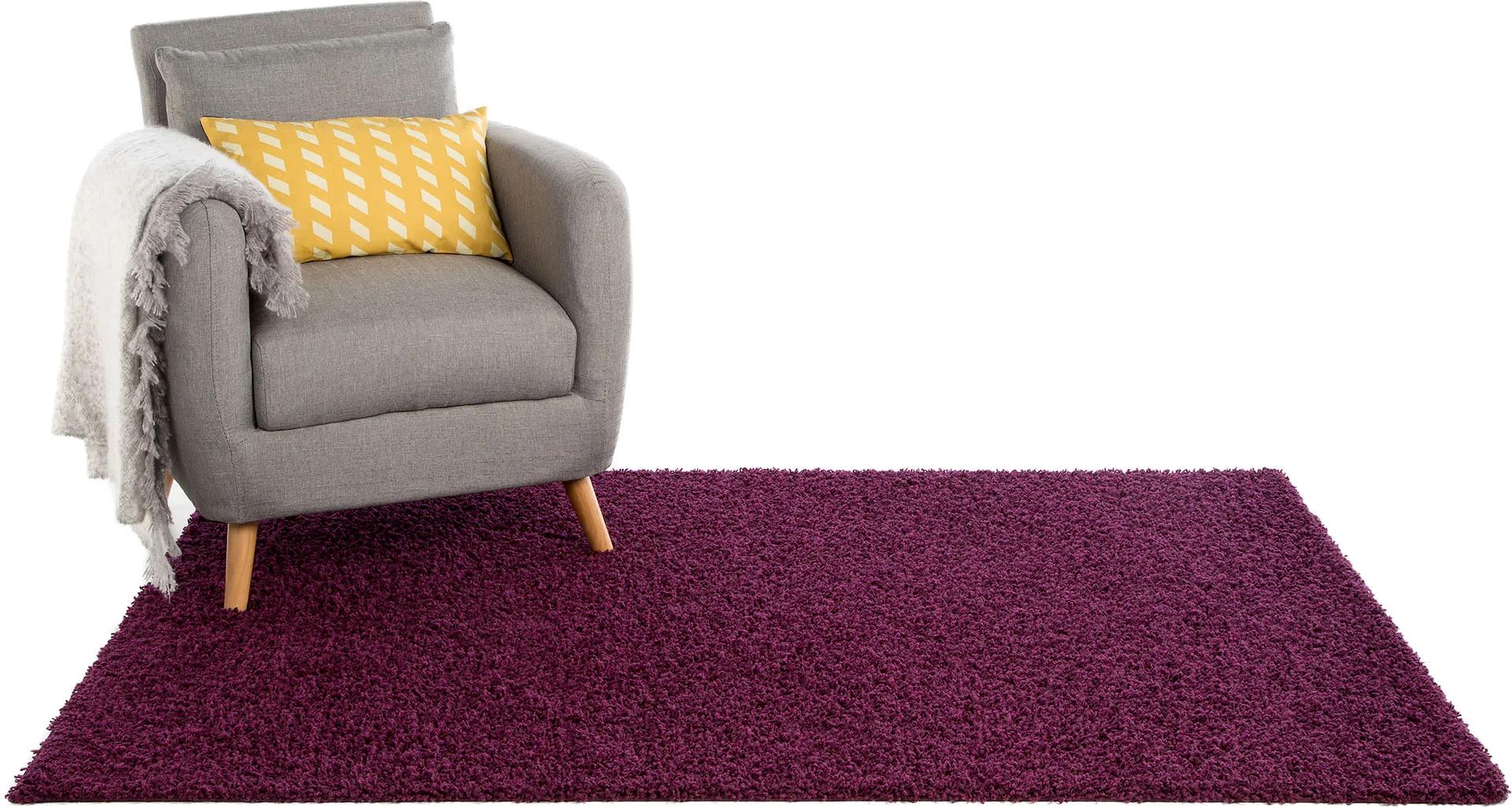 Shaggy rug Swirls Purple