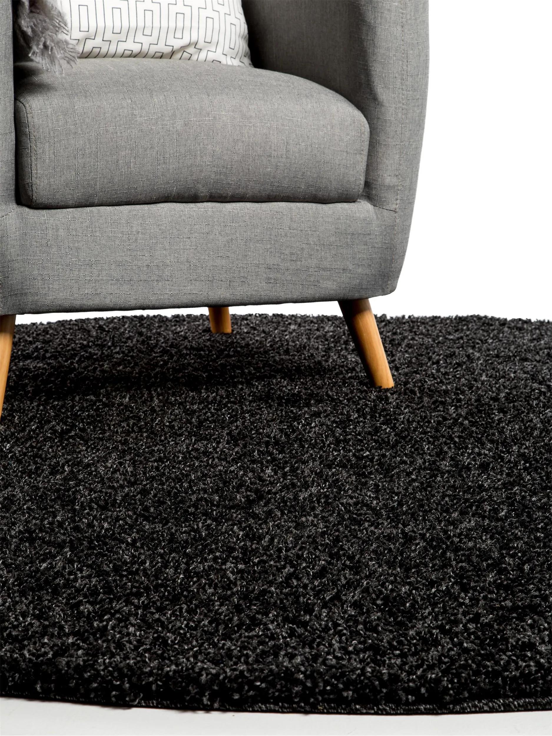 Shaggy rug Swirls Charcoal