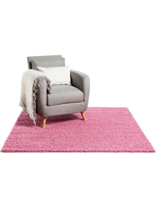 Shaggy rug Swirls Rose