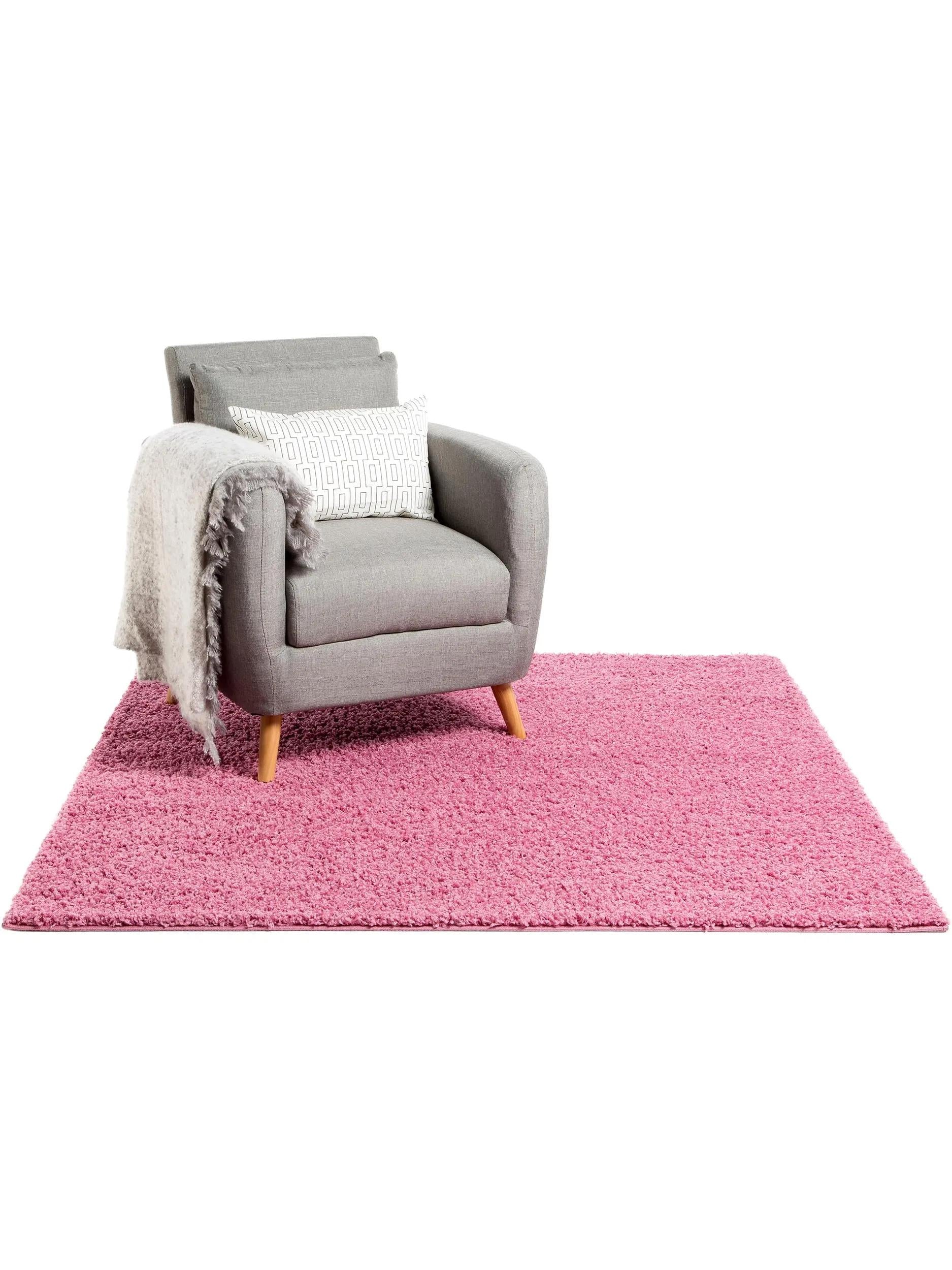 Shaggy rug Swirls Rose