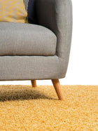 Shaggy rug Swirls Yellow
