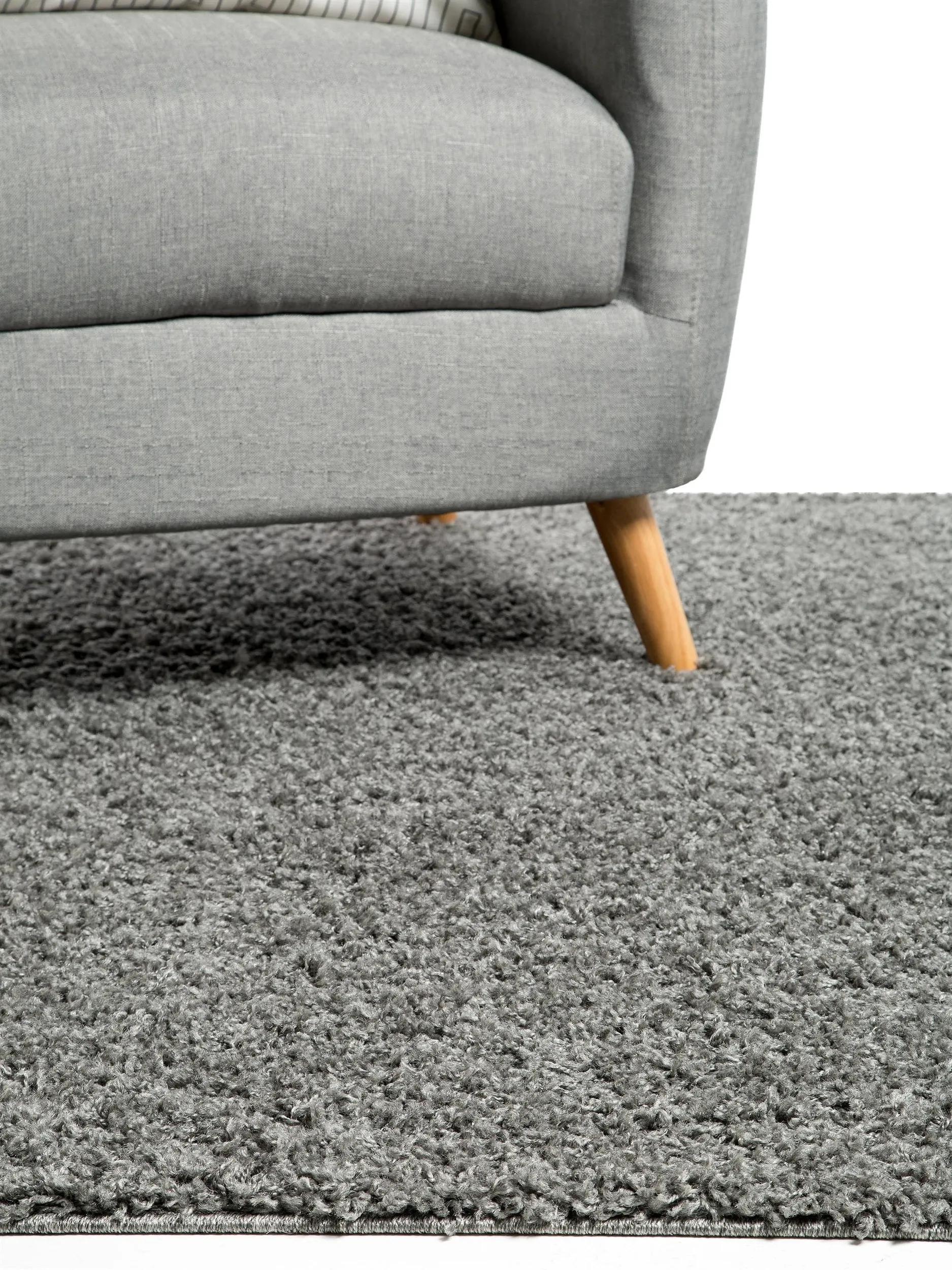 Shaggy rug Swirls Dark Grey