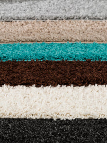 Shaggy rug Swirls Light Blue