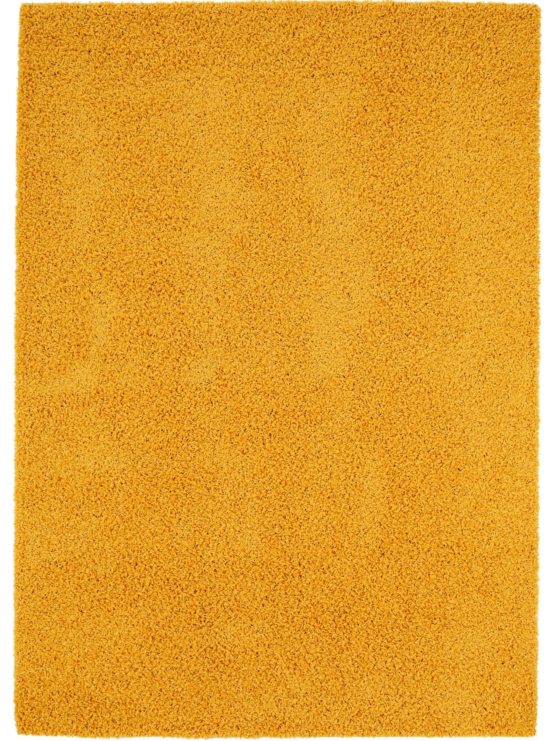 Shaggy rug Swirls Yellow