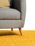 Shaggy rug Swirls Yellow