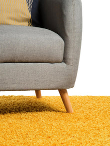 Shaggy rug Swirls Yellow