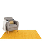 Shaggy rug Swirls Yellow