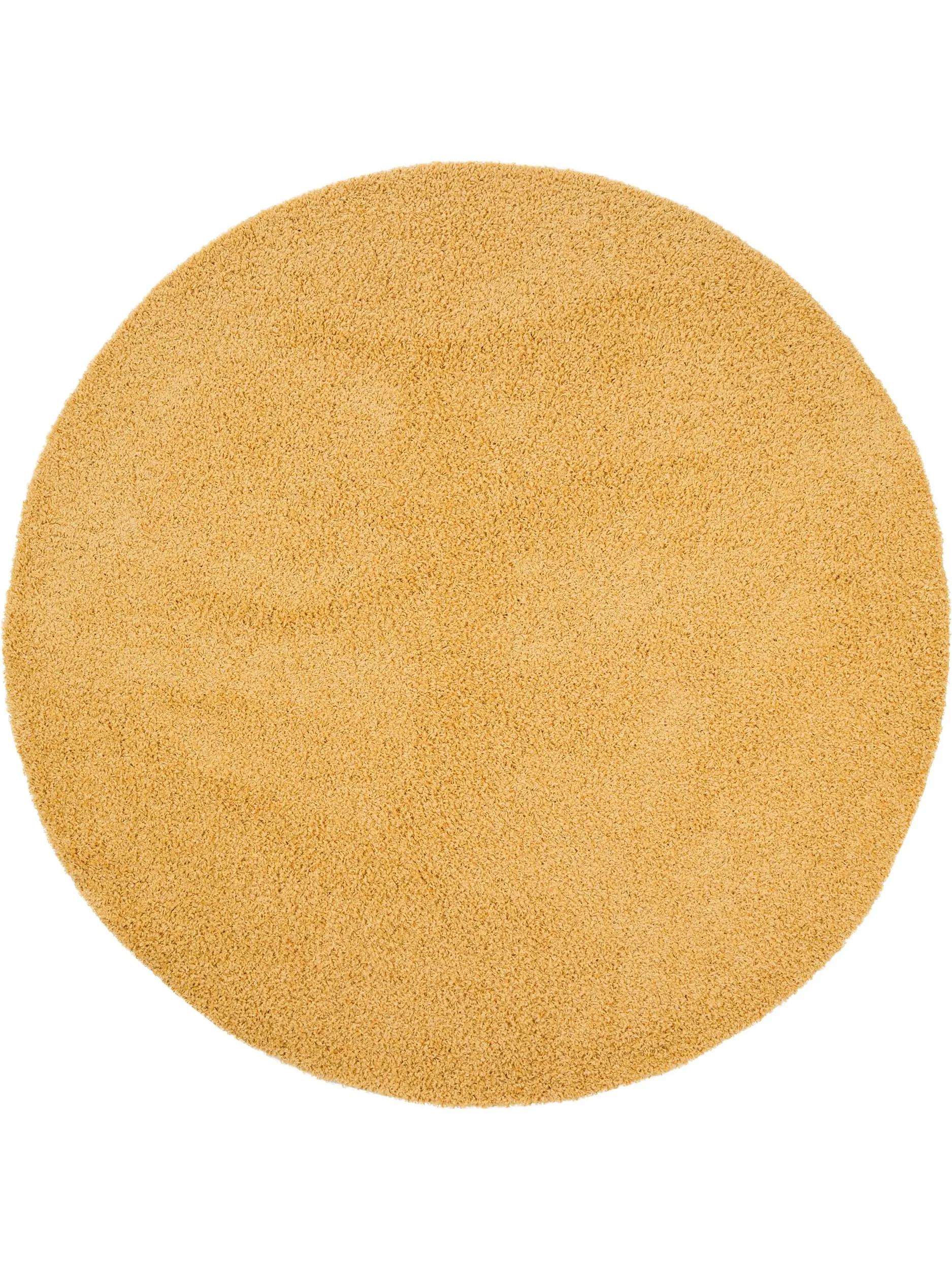 Shaggy rug Swirls Yellow