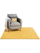 Shaggy rug Swirls Yellow