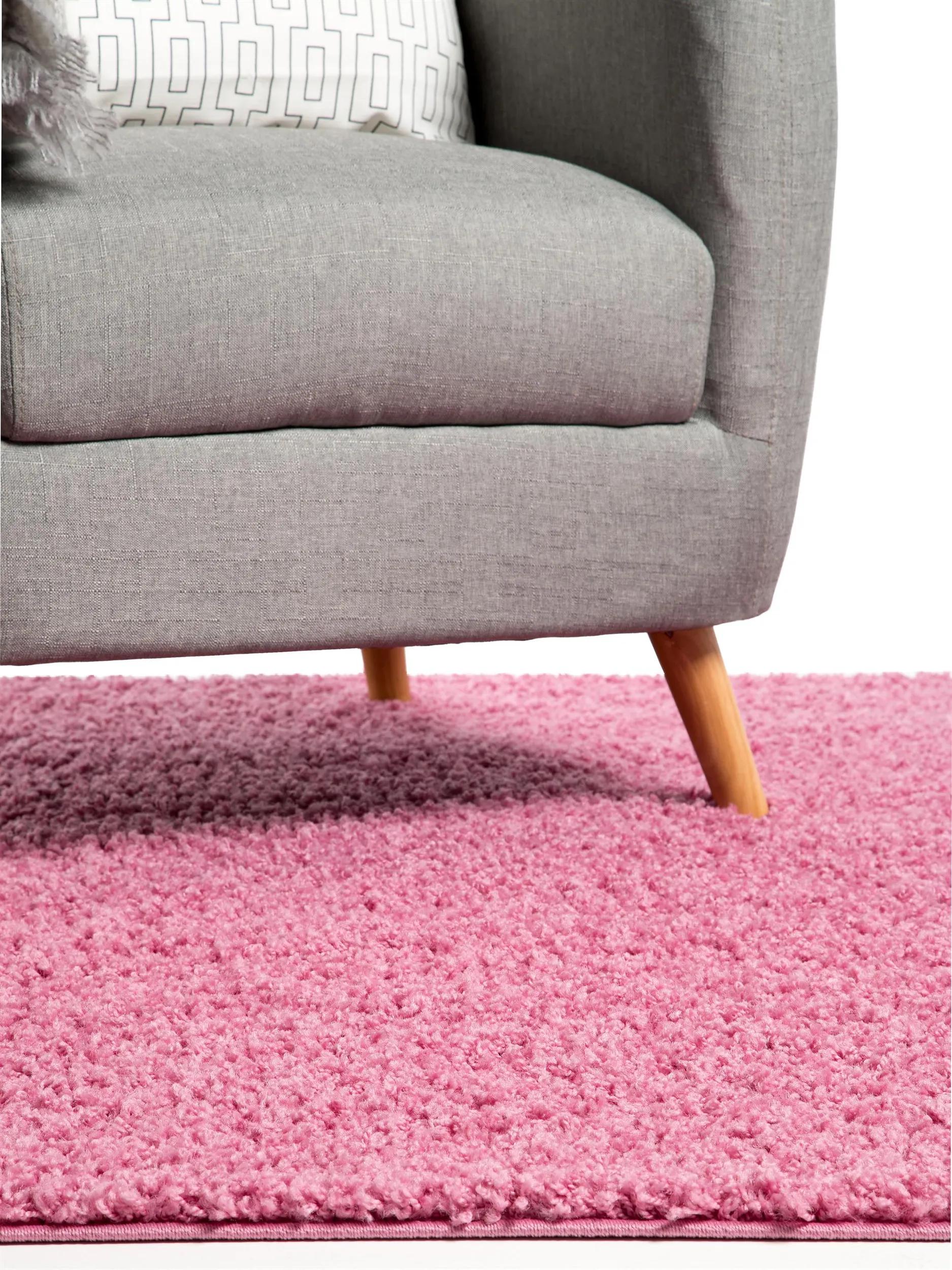 Shaggy rug Swirls Rose