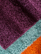 Shaggy rug Swirls Purple