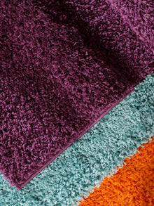 Shaggy rug Swirls Purple