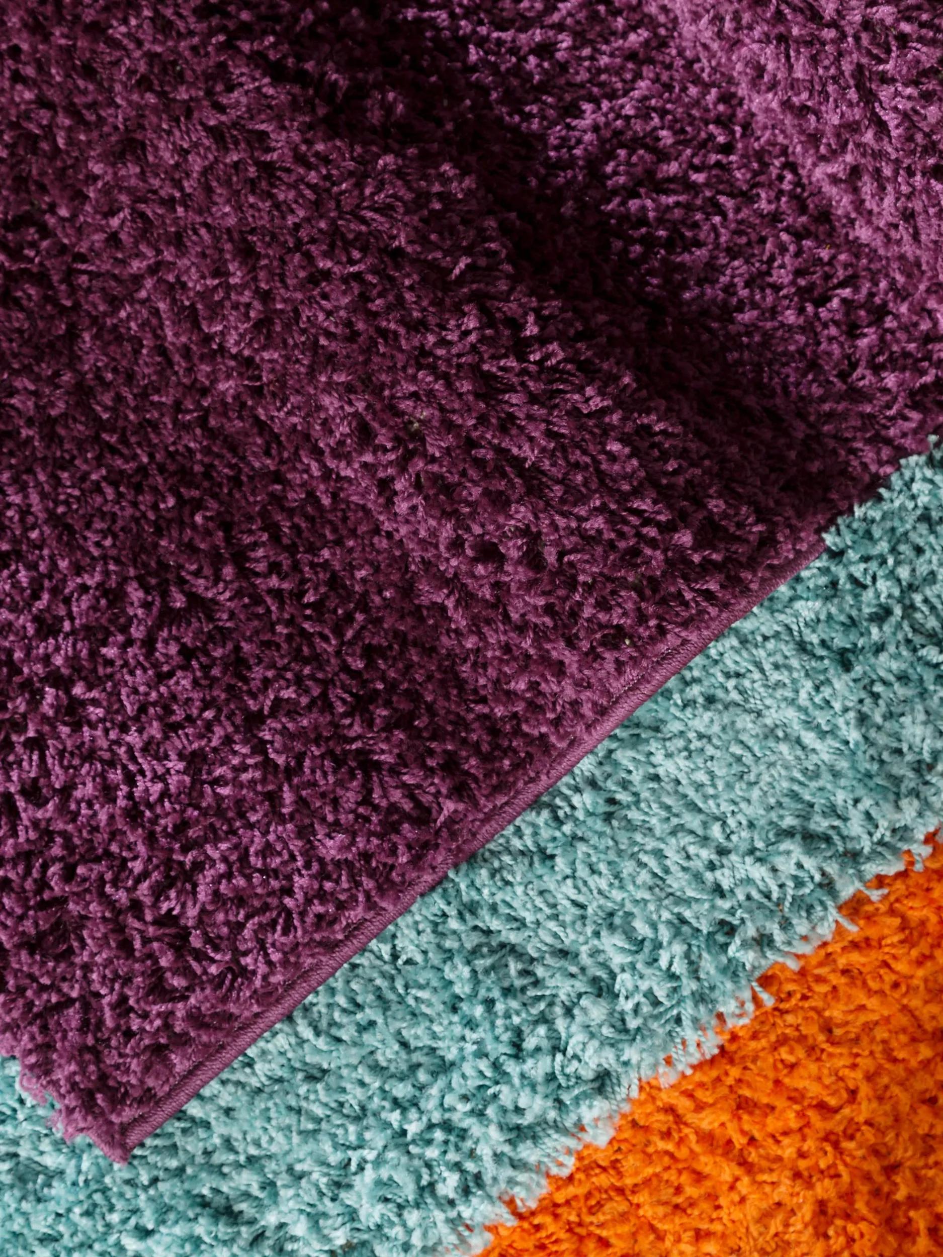 Shaggy rug Swirls Purple