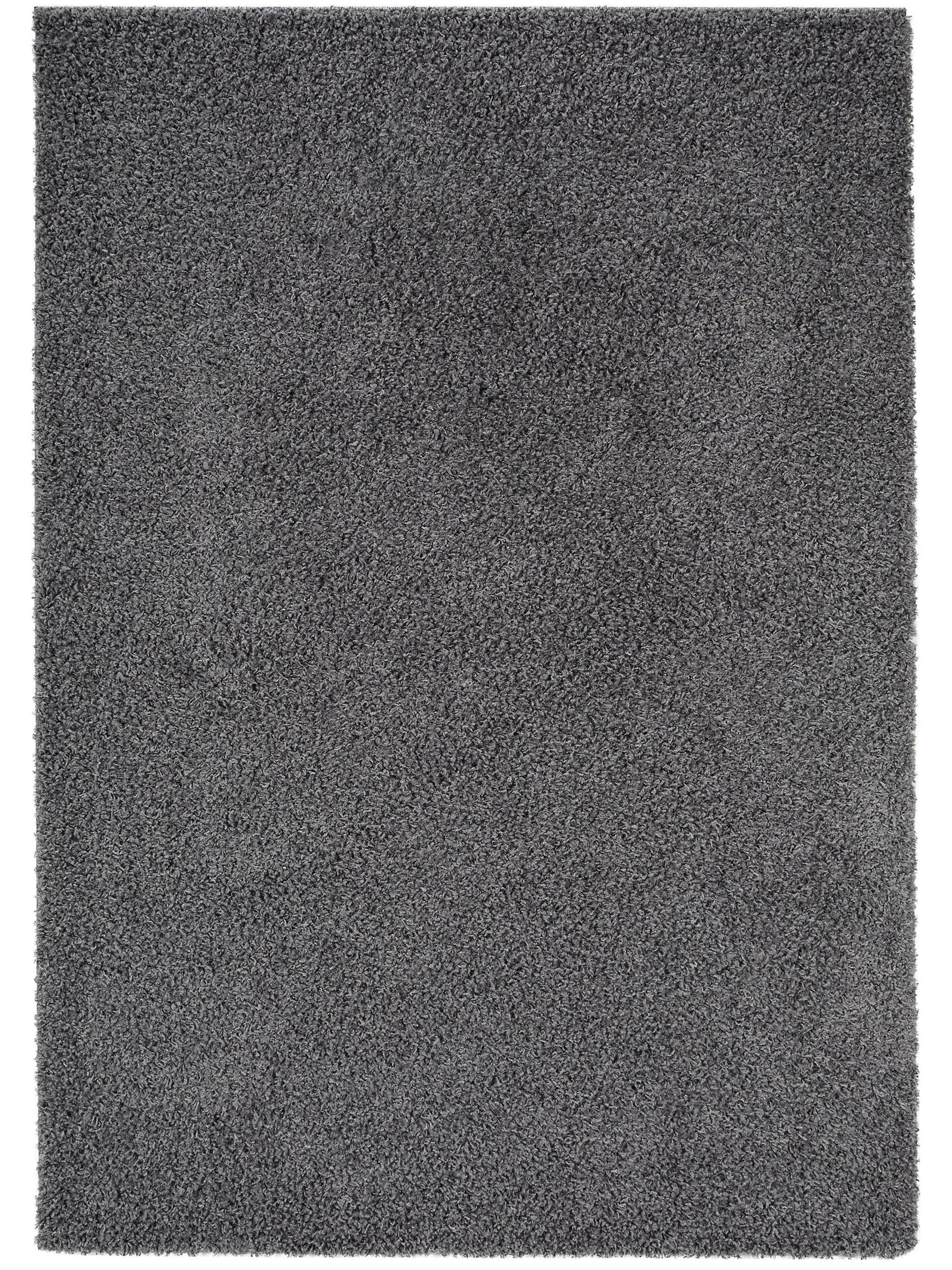 Shaggy rug Swirls Dark Grey