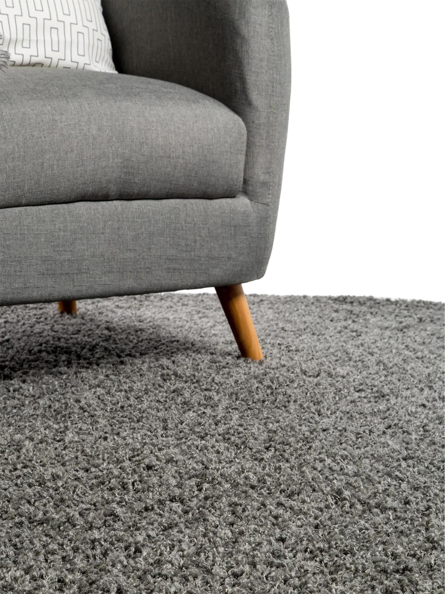 Shaggy rug Swirls Dark Grey
