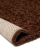 Shaggy rug Swirls Brown