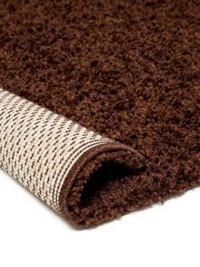 Shaggy rug Swirls Brown