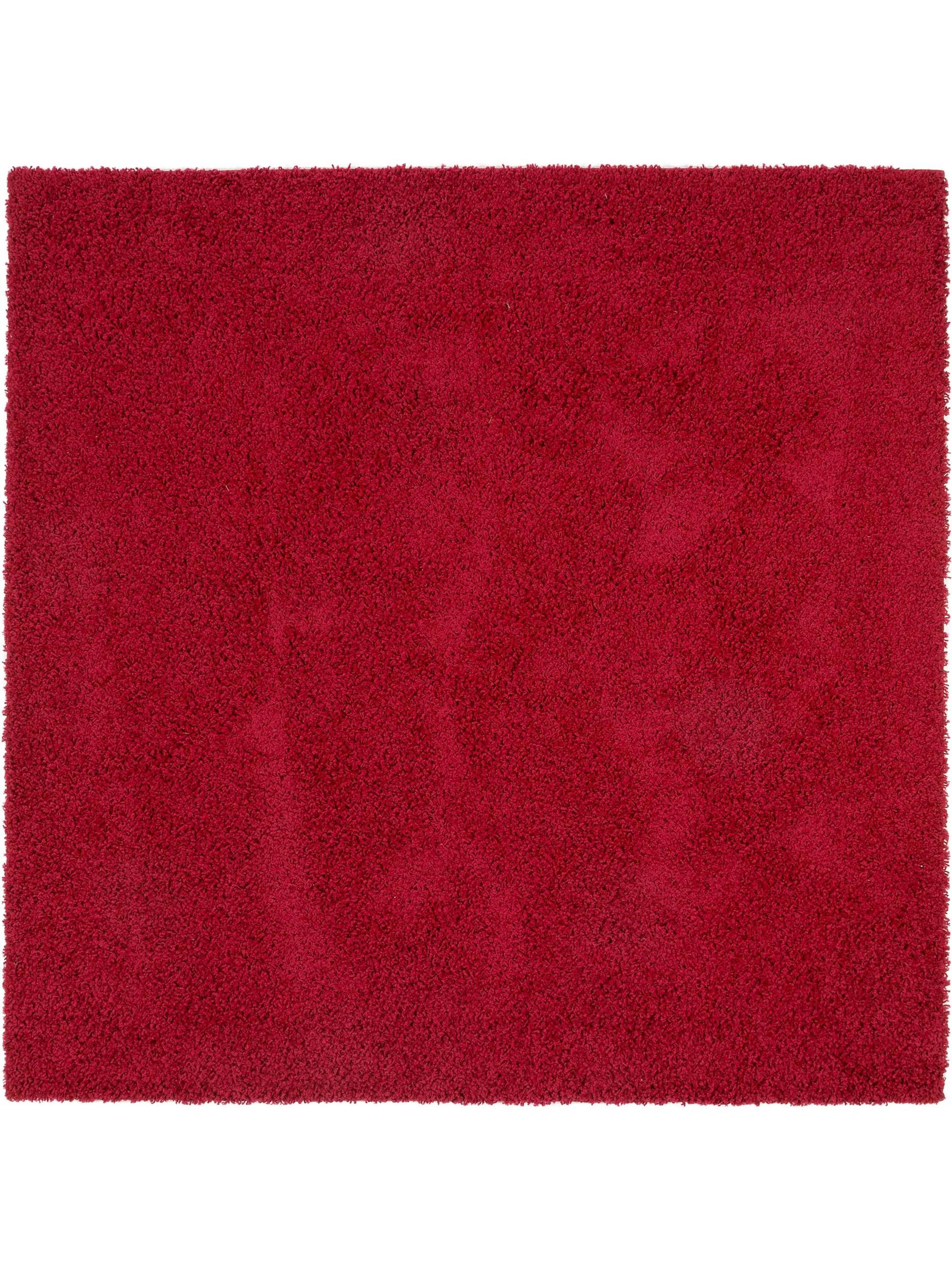 Shaggy rug Swirls Dark Red