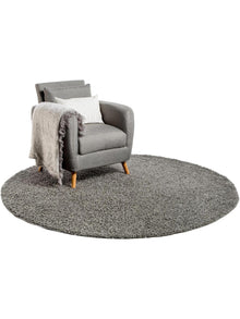 Shaggy rug Swirls Dark Grey