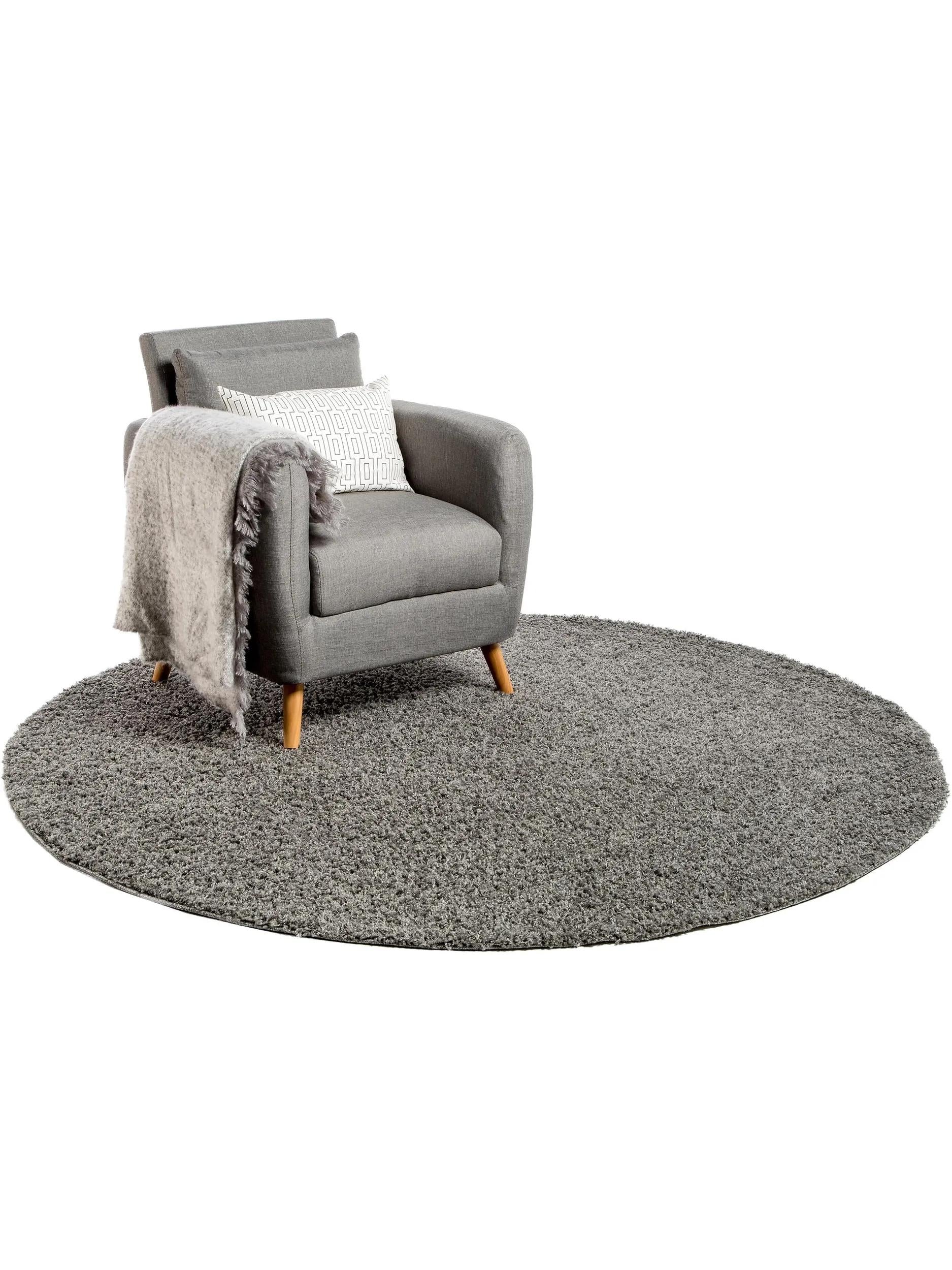 Shaggy rug Swirls Dark Grey