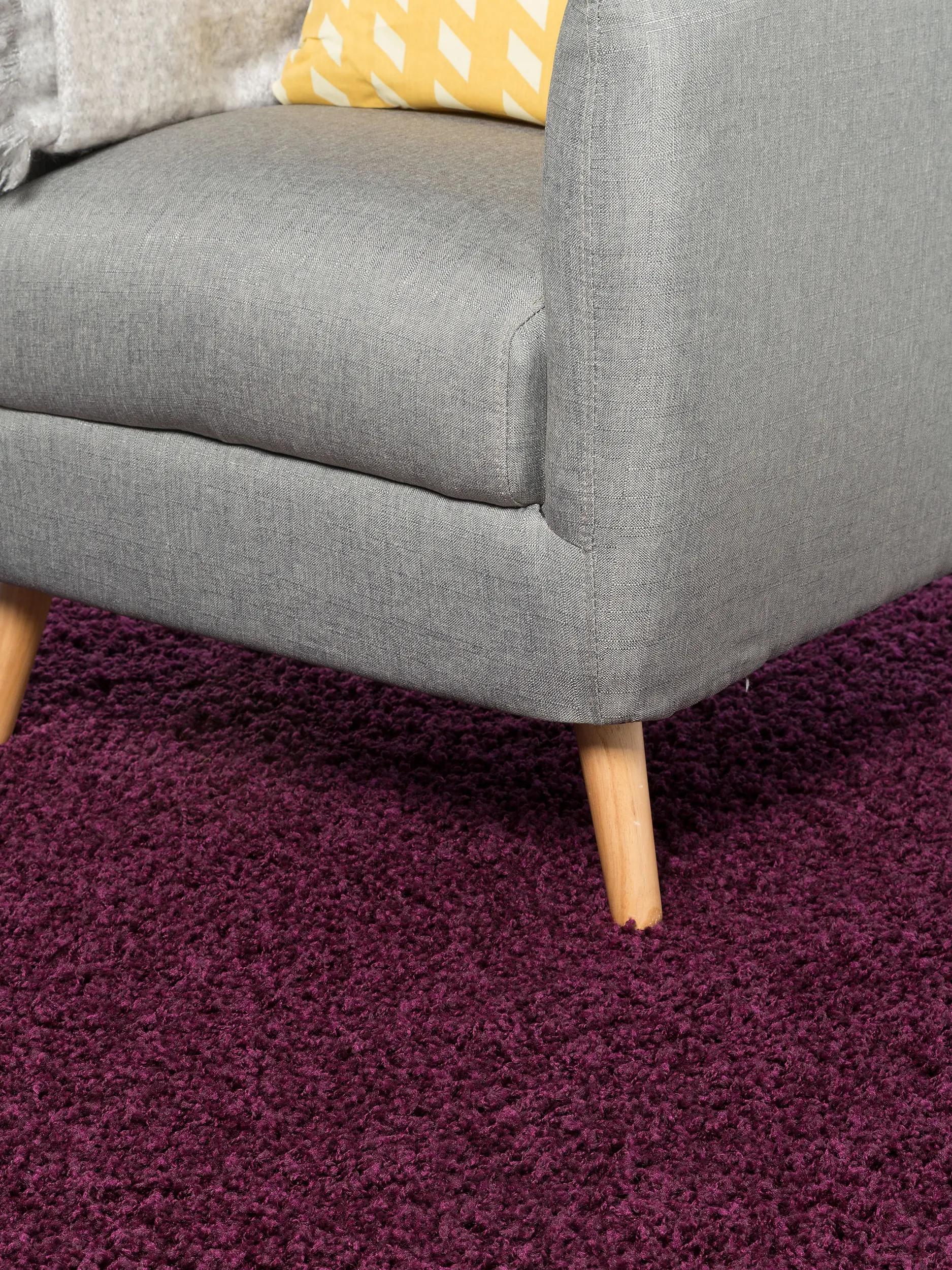 Shaggy rug Swirls Purple