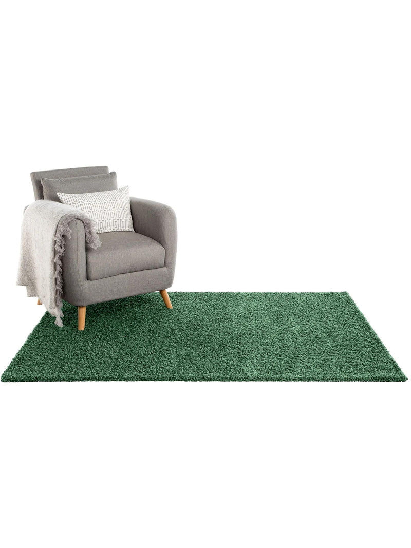Shaggy rug Swirls Green