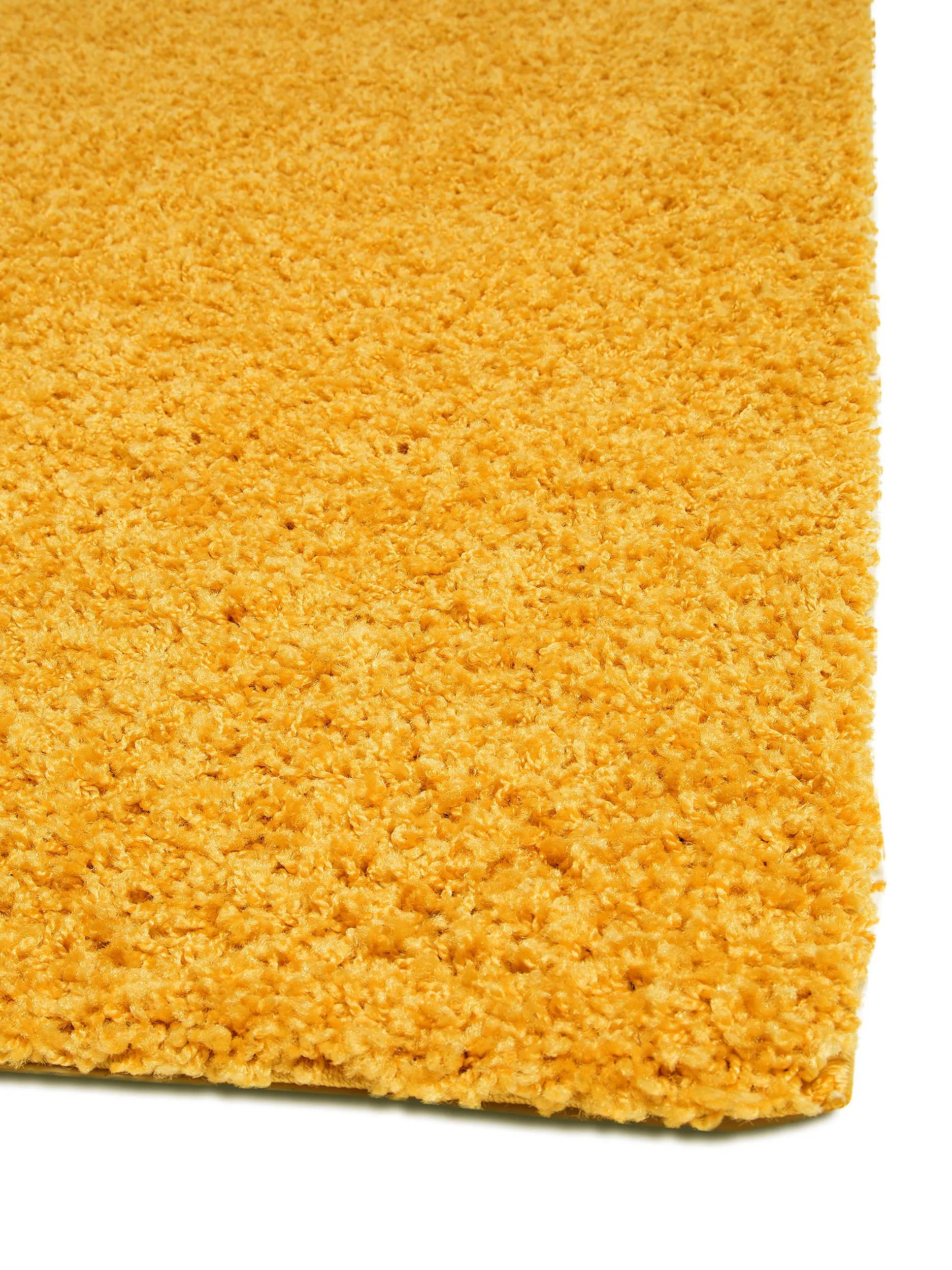 Shaggy rug Swirls Yellow