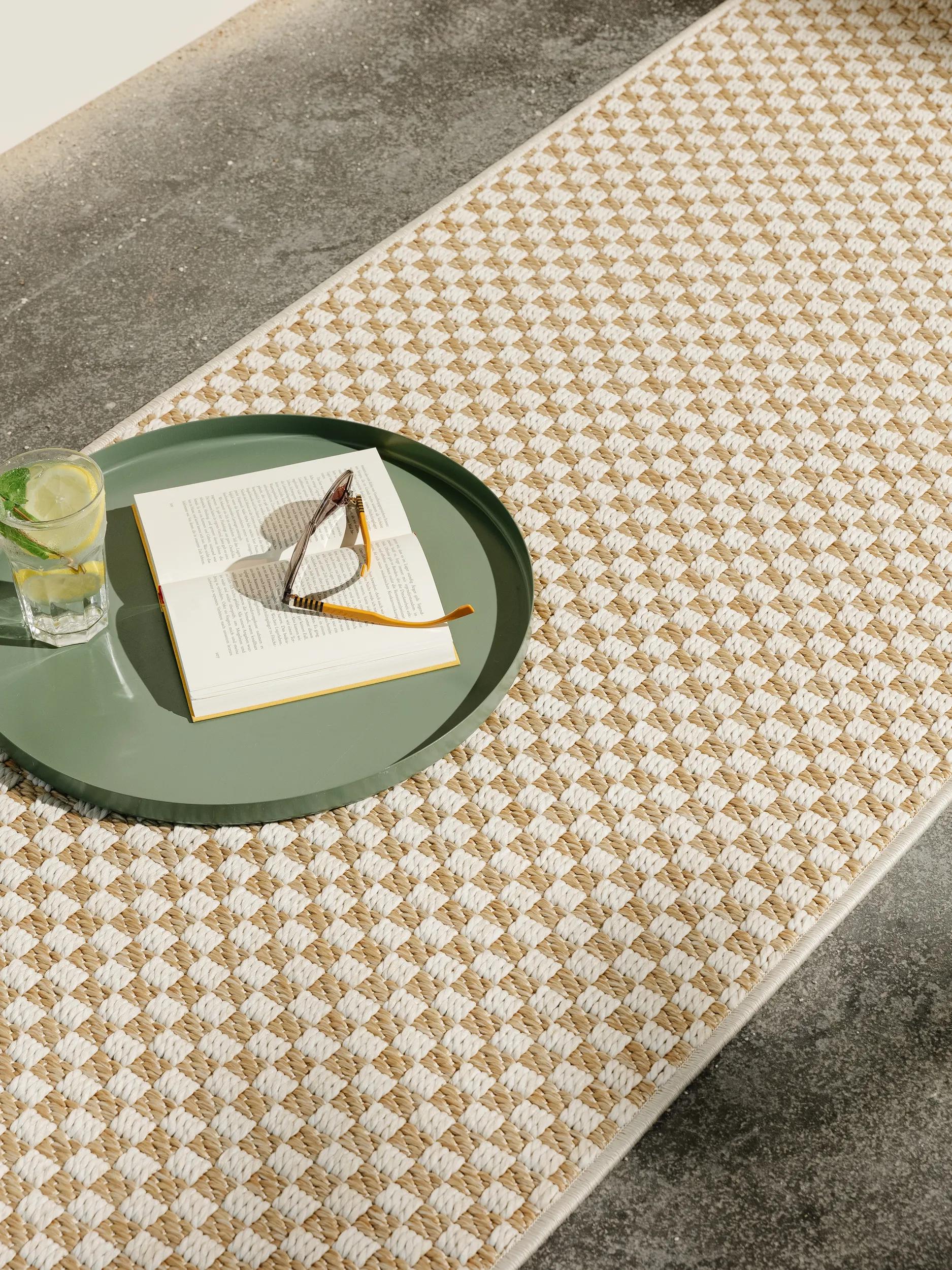 Corredor para interior y exterior Taissa crema/beige