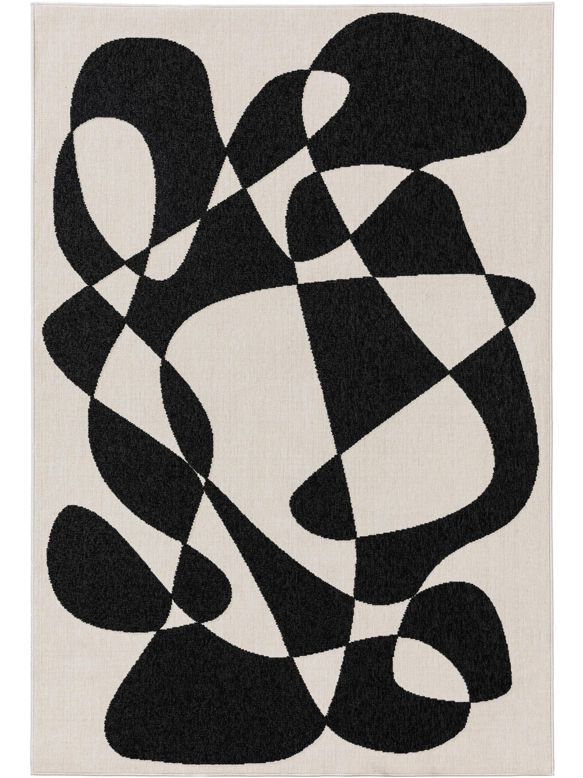 In- & Outdoor Rug Taro Black/White