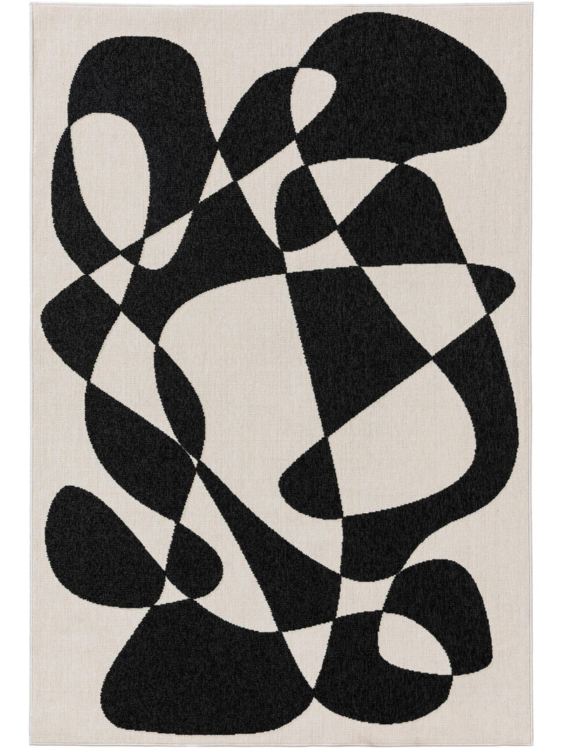 In- & Outdoor Rug Taro Black/White