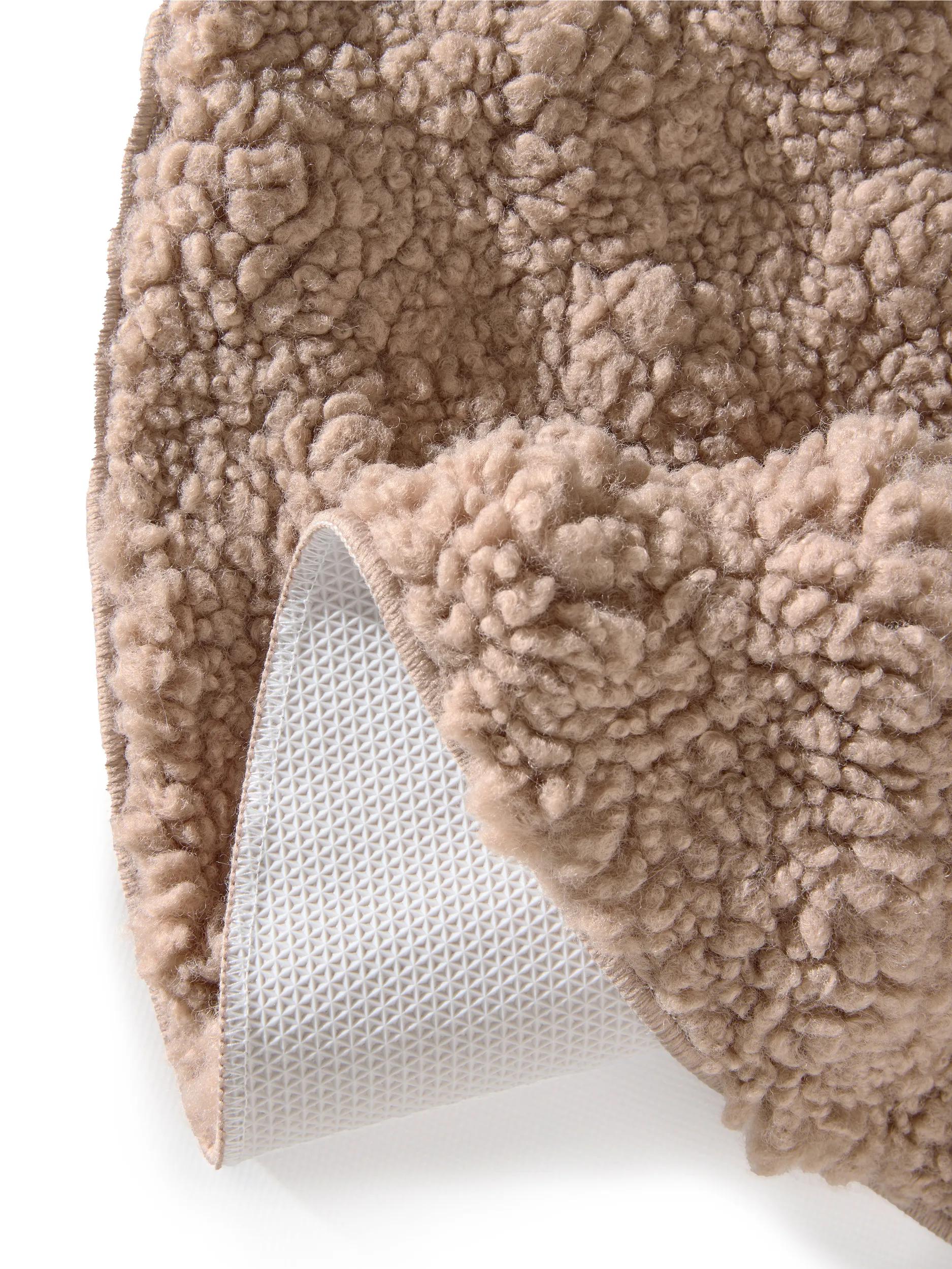 Waschbarer Teppich Ted Hellbraun