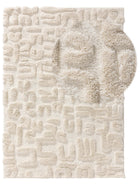 Tapis shaggy Tibo crème/beige