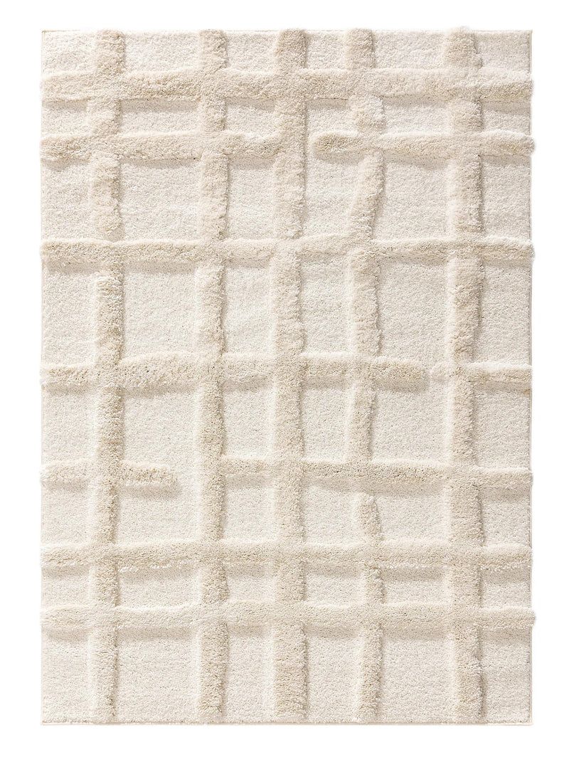 Tapis shaggy Tibo crème