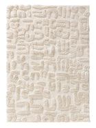Tapis shaggy Tibo crème/beige