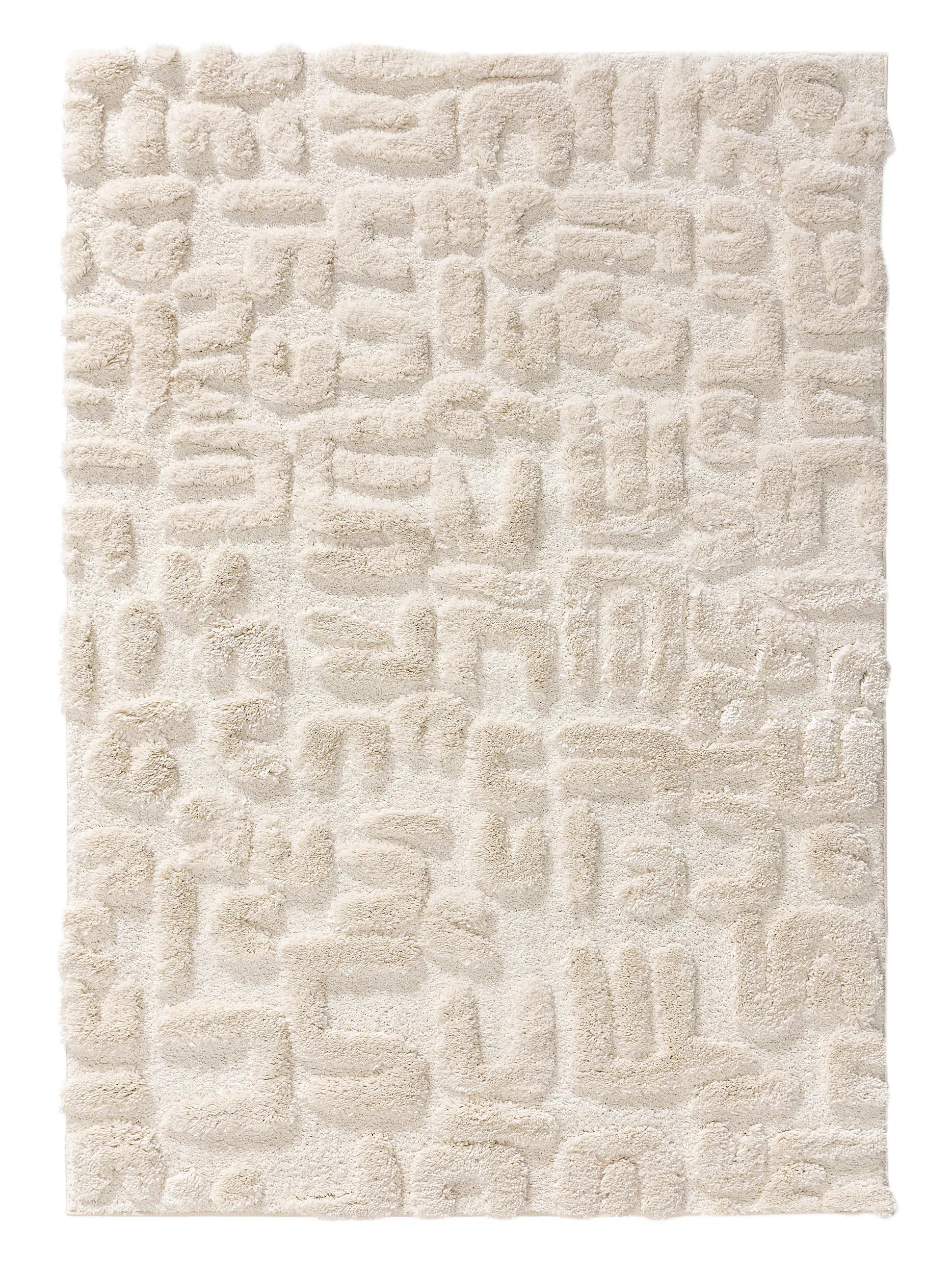 Tapis shaggy Tibo crème/beige