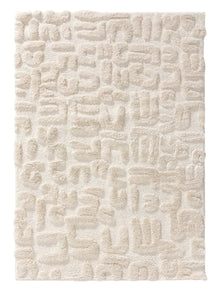 Tapis shaggy Tibo crème/beige