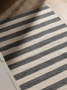 Rug made from recycled material Tom Grey/White