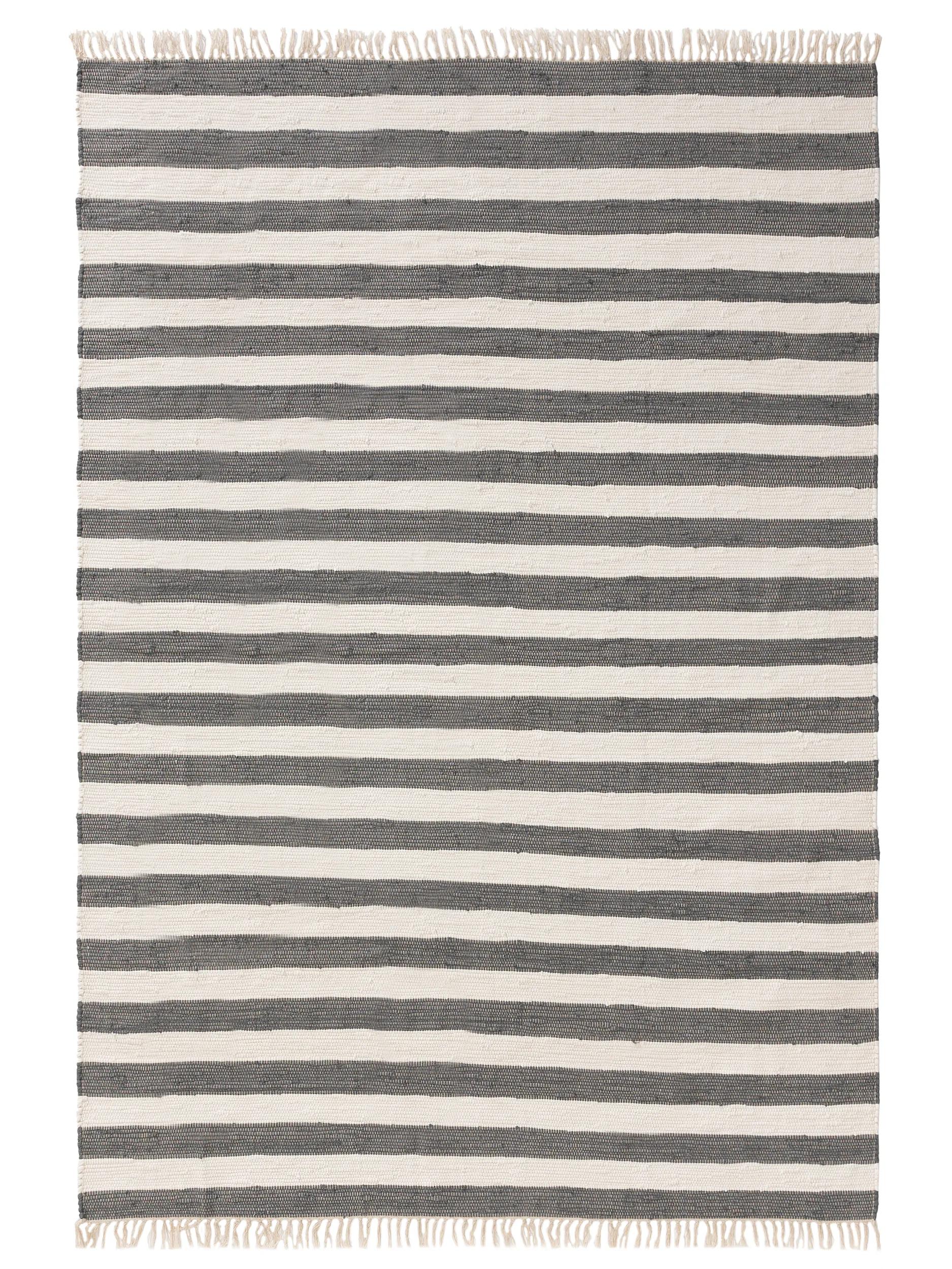 Rug made from recycled material Tom Grey/White