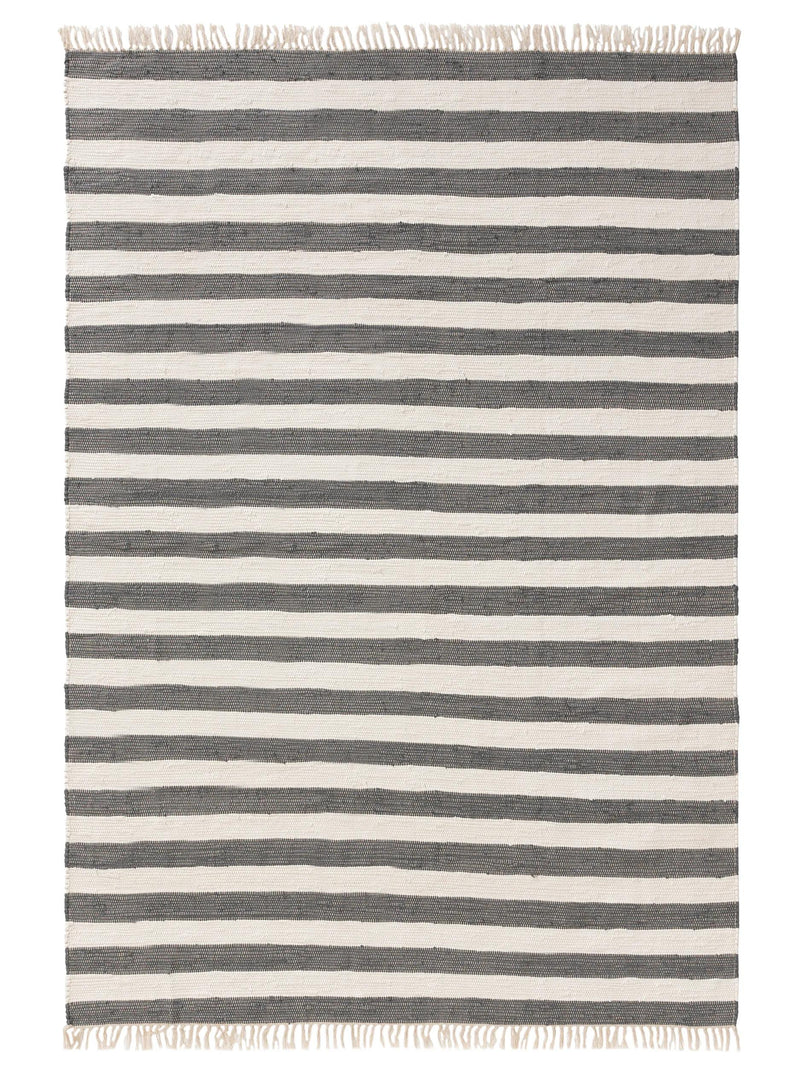 Rug made from recycled material Tom Grey/White