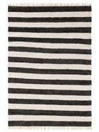 Rug made from recycled material Tom Black/White