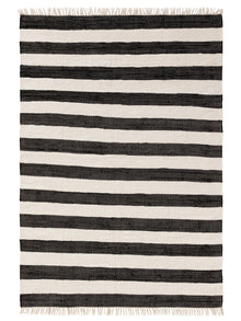 Rug made from recycled material Tom Black/White