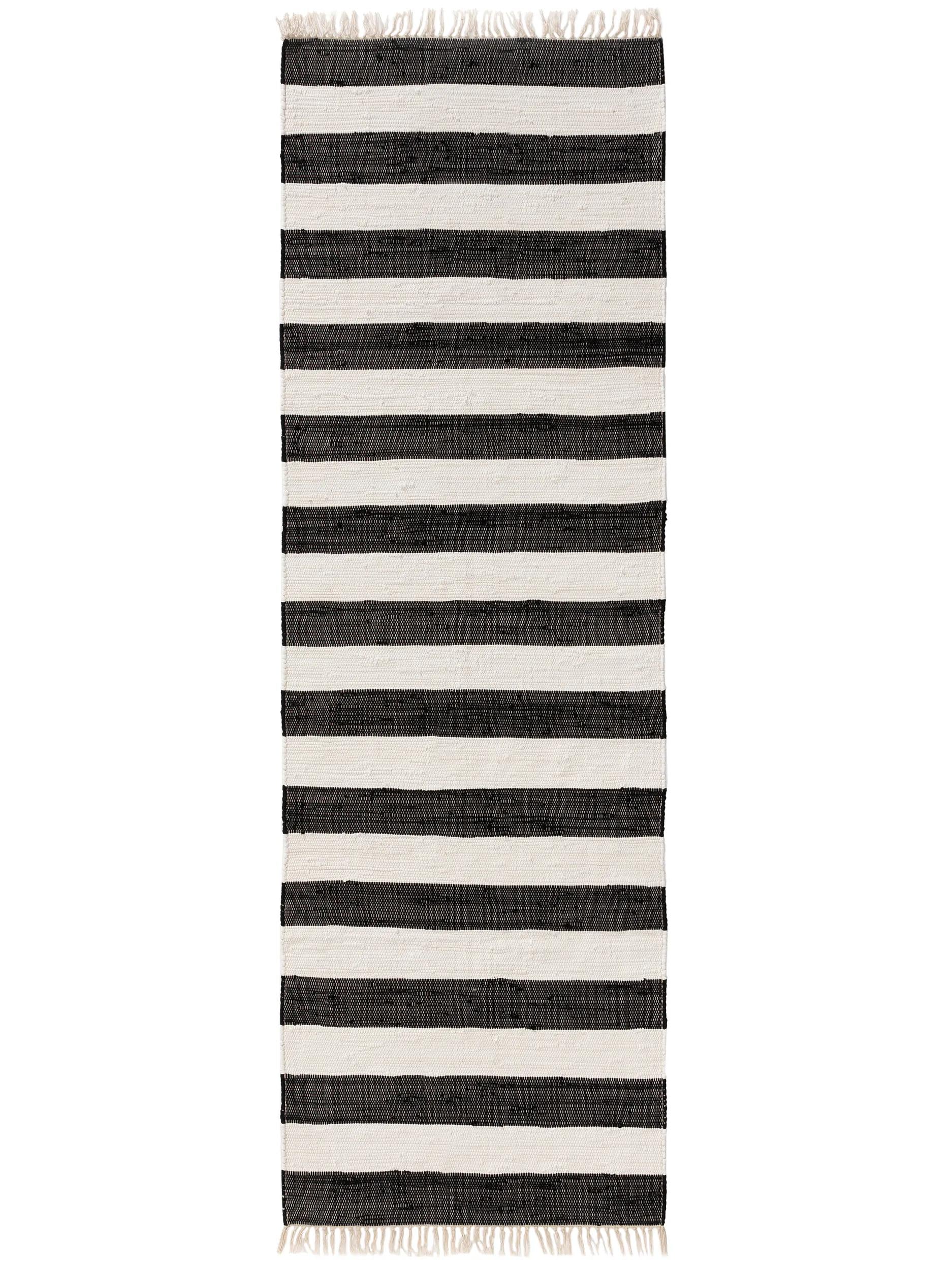 Rug made from recycled material Tom Black/White