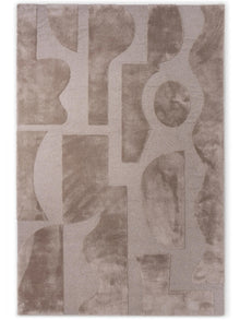 Wool Rug Twinset Mural Taupe
