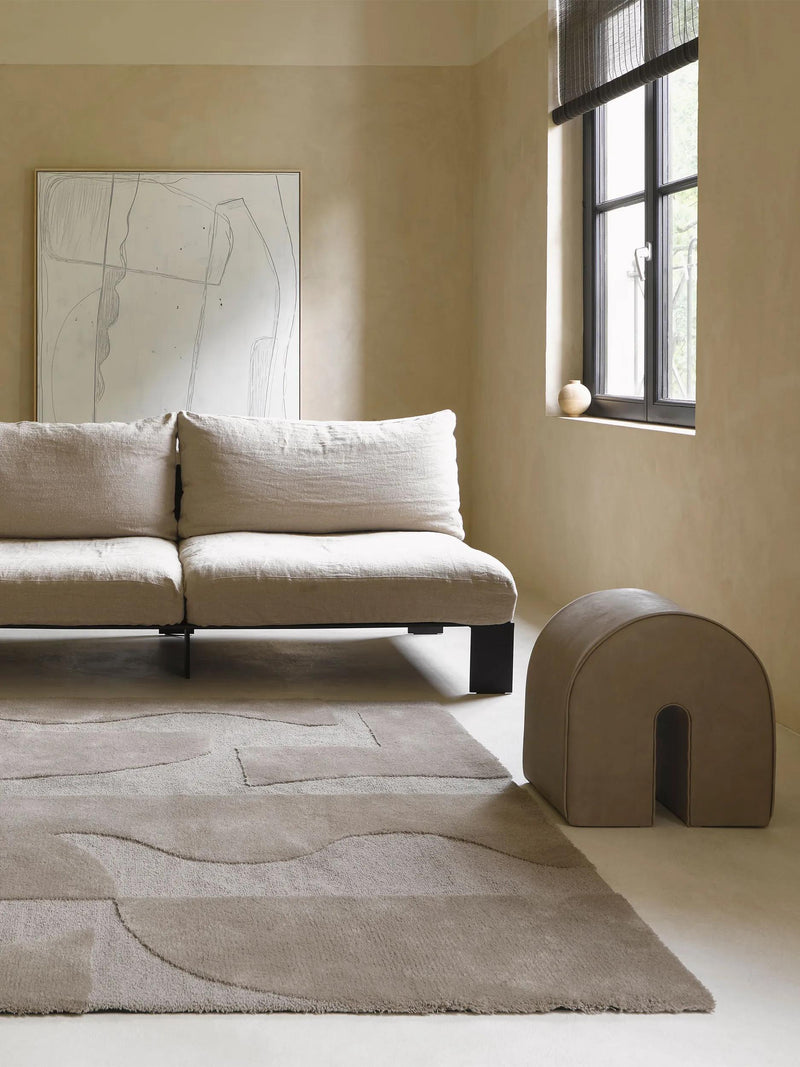 Wool Rug Twinset Mural Taupe