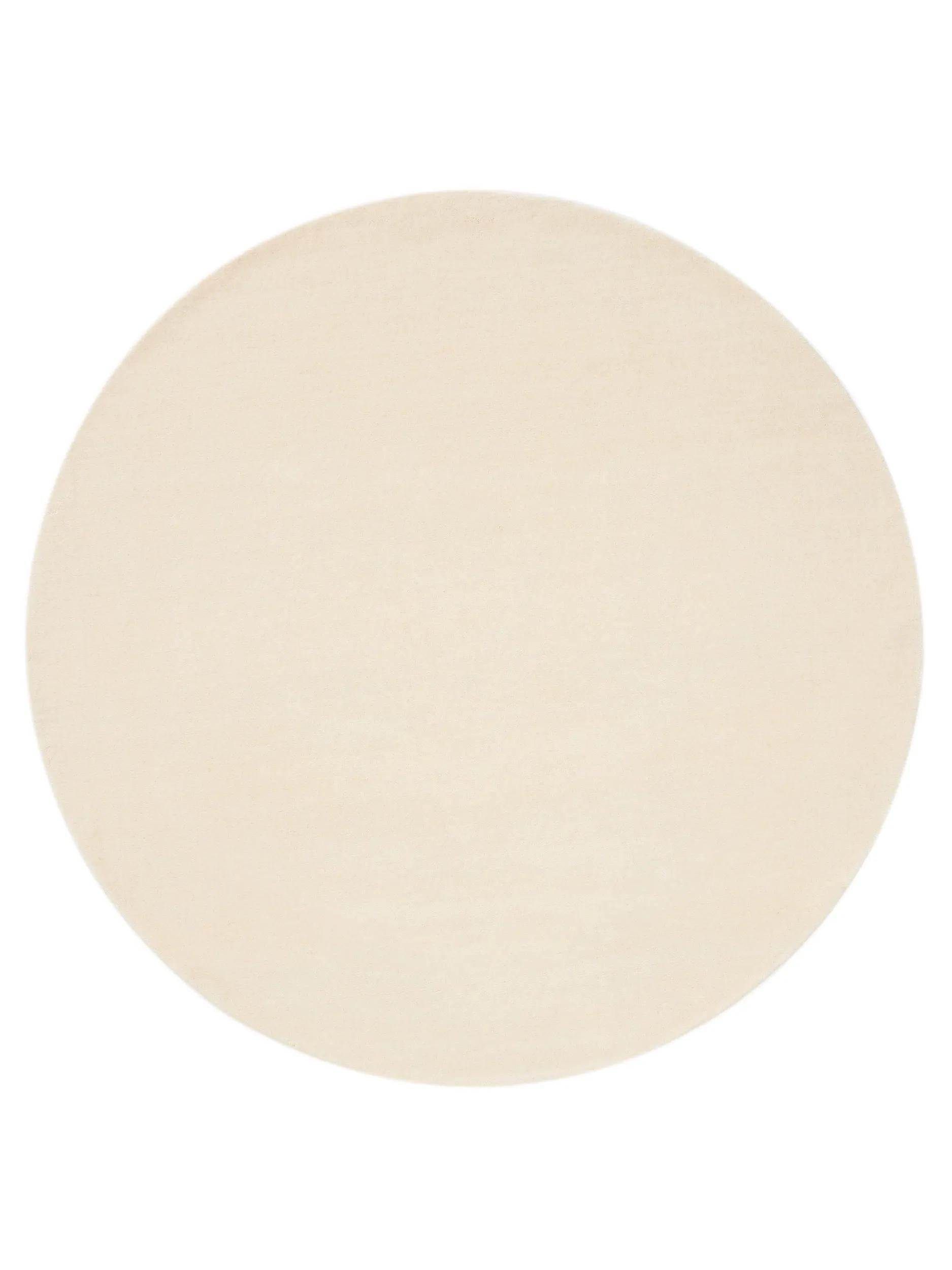 Round Wool Rug Vera Cream