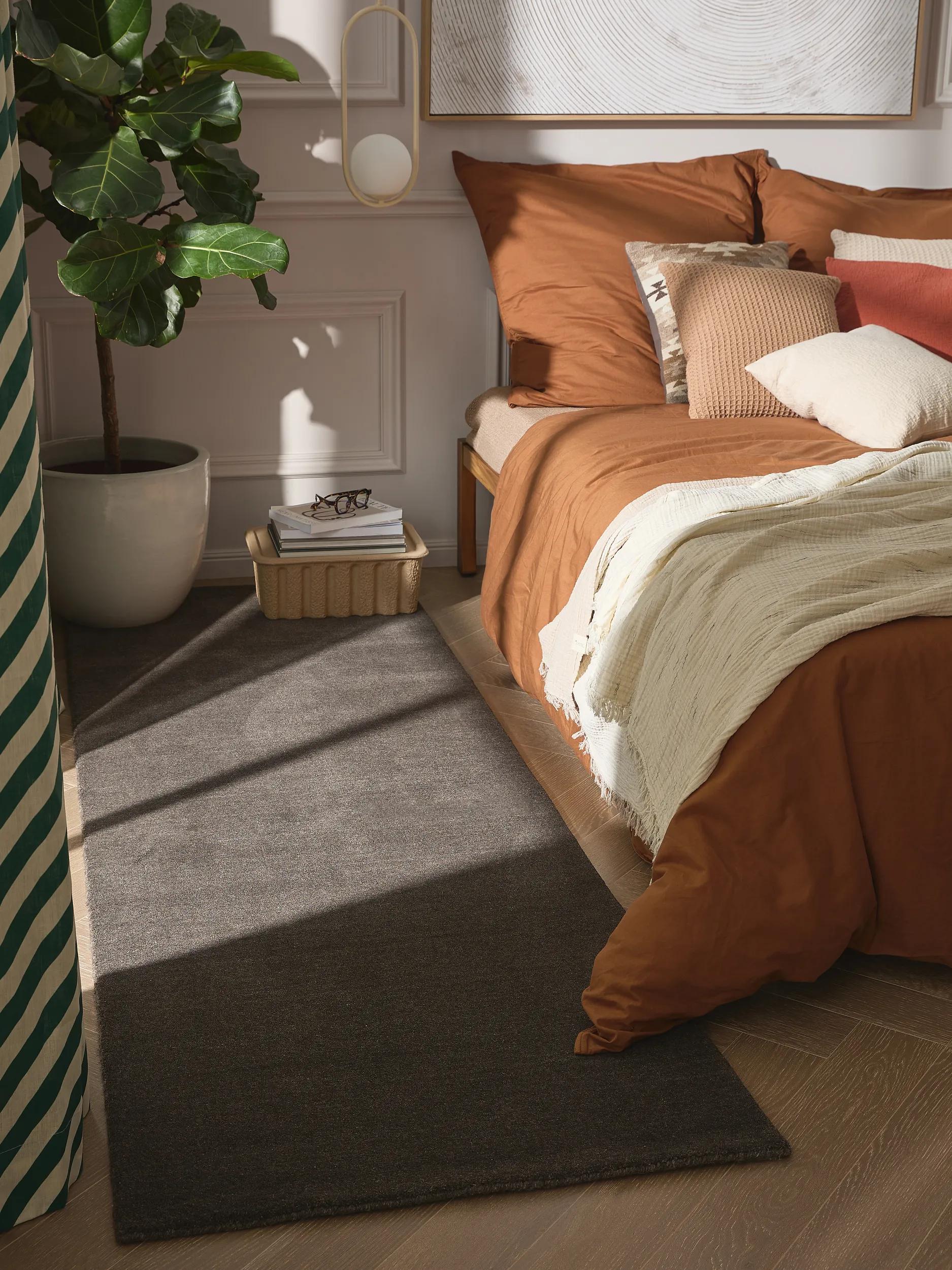 Coureur en laine Vera Marron/Gris