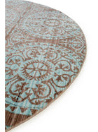 Tapis Visconti Marron/Turquoise